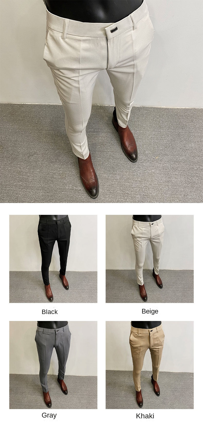 Men Suit Pants Formal Trousers Pantalone Hombre