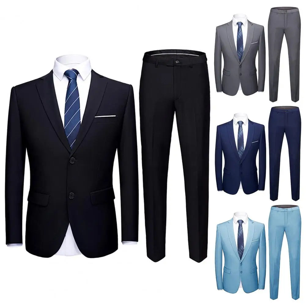 Wedding Suit For Men Set Elegant Blazers Formal 2 Pieces