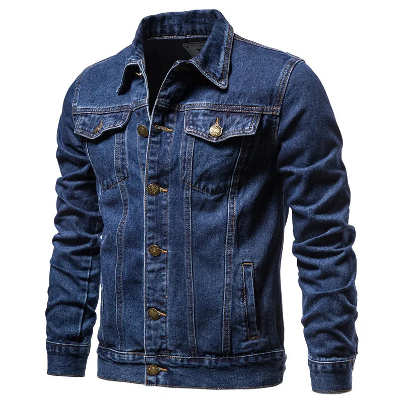 Jackets Fashion Motorcycle Vintage Jeans Jackets Hommes Slim Fit Cotton Casual