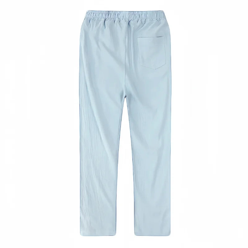 Men's Cotton Linen Pants Joggers Sweatpants
