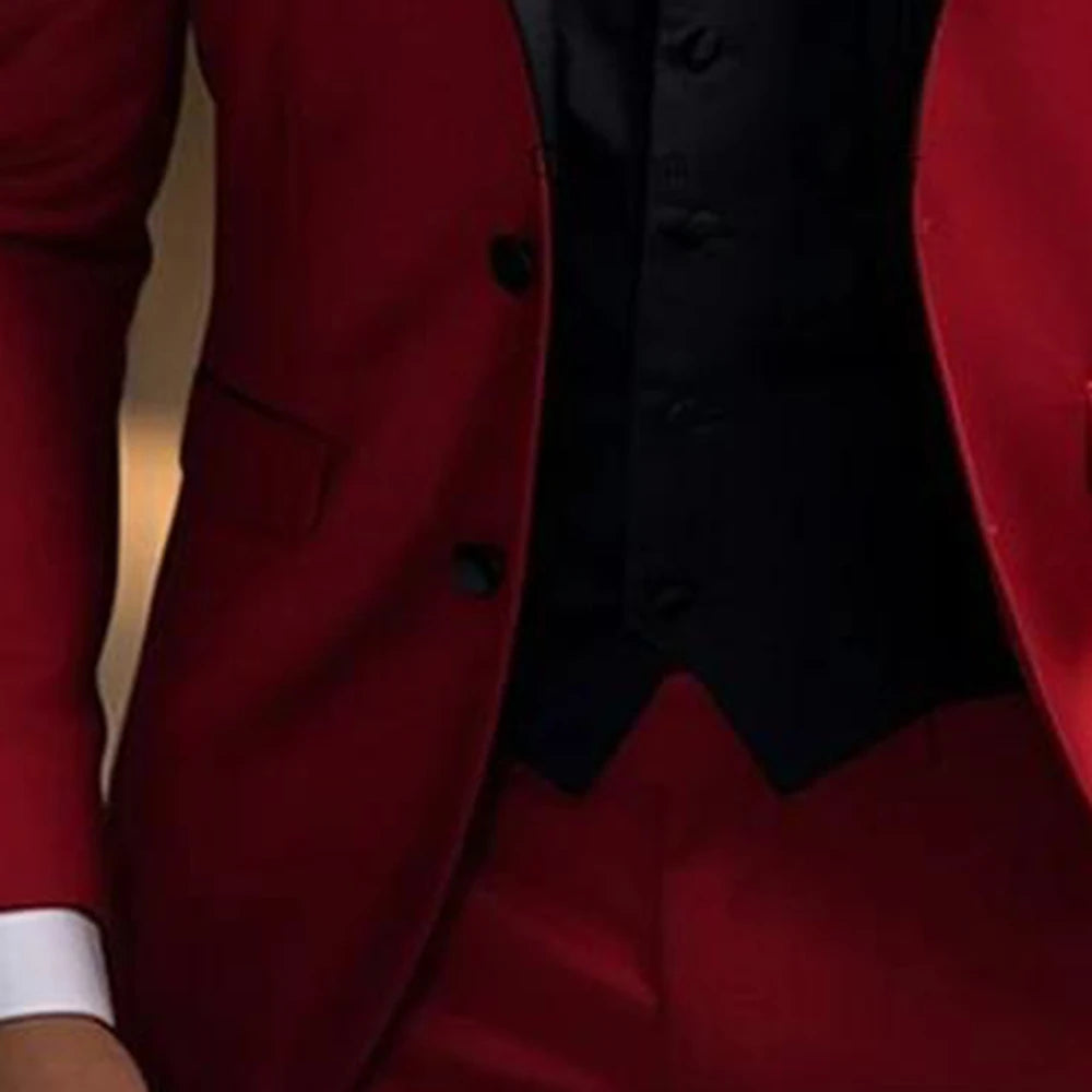 Men 2 Pieces Outfit Set Suits High Quality Pants Tuxedo