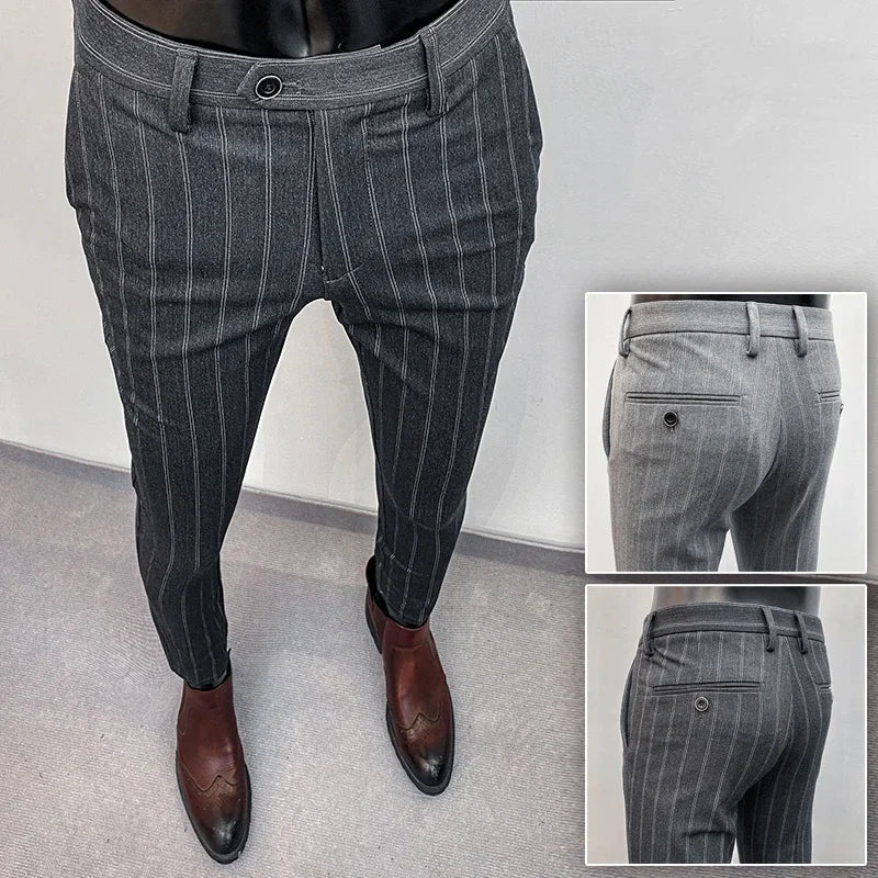 Men Suit Pants Formal Trousers Pantalone Hombre