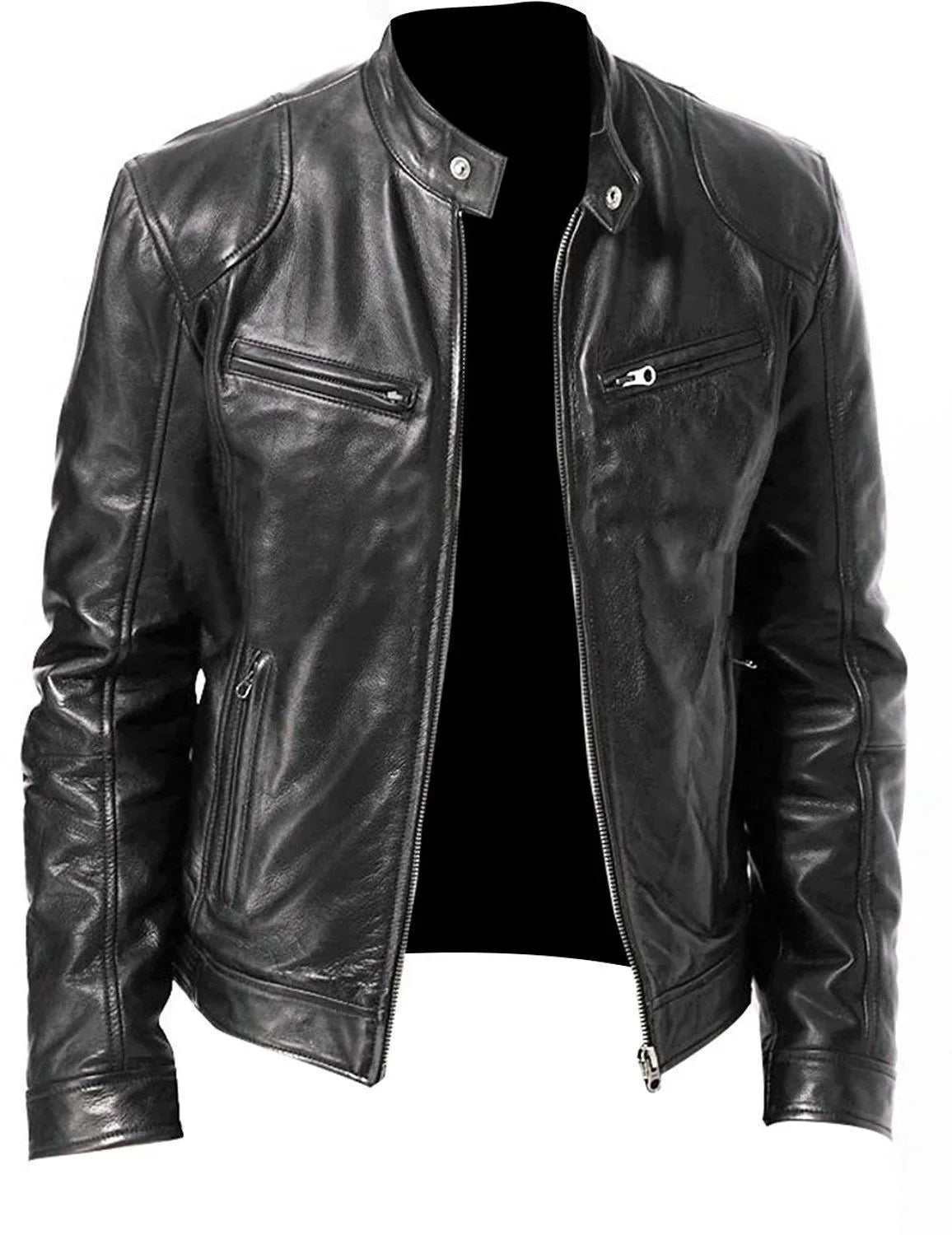 New Fashionable PU Leather Men's Casual Jacket Autumn/Winter