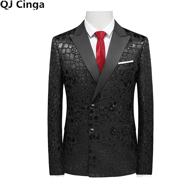 Double-breasted Men's Suit Tuxedo