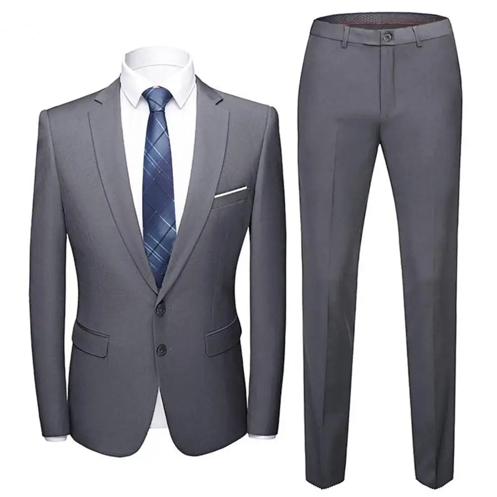 Wedding Suit For Men Set Elegant Blazers Formal 2 Pieces