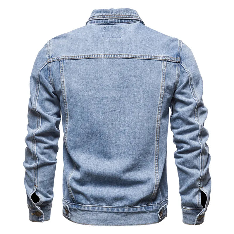 Jackets Fashion Motorcycle Vintage Jeans Jackets Hommes Slim Fit Cotton Casual