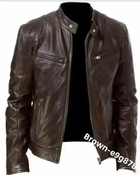 New Fashionable PU Leather Men's Casual Jacket Autumn/Winter