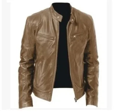 New Fashionable PU Leather Men's Casual Jacket Autumn/Winter