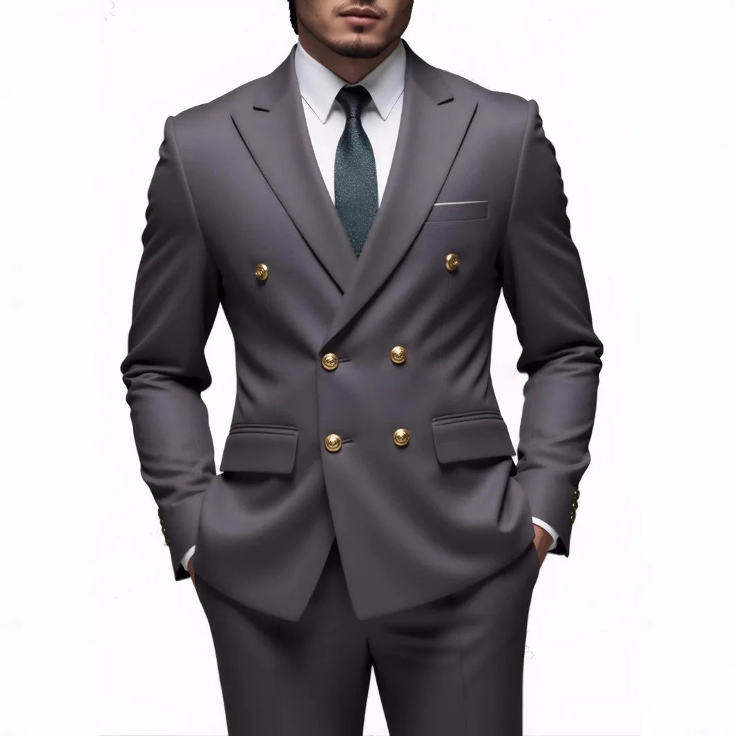 Suit Men's Fashionable Gentleman (Blazer + Trousers)