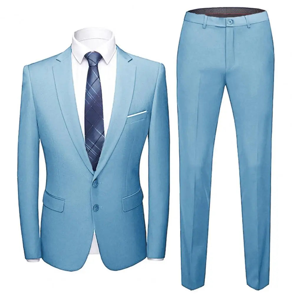 Wedding Suit For Men Set Elegant Blazers Formal 2 Pieces