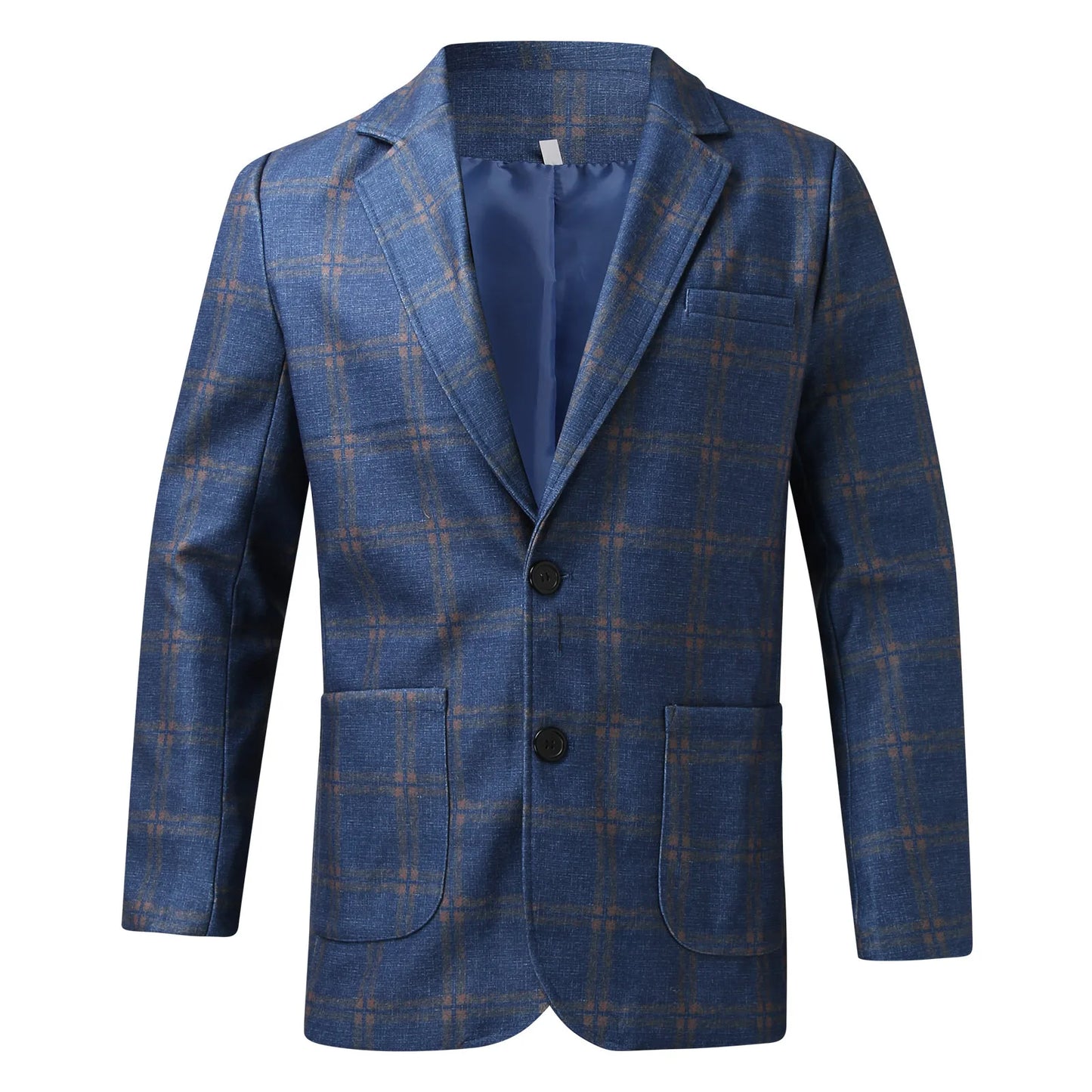 2025 Men's Plaid Blazer Jacket England Style Retro Long Sleeve Business Office Suit Jacket Fashion Simple Outerwear Jacket Male