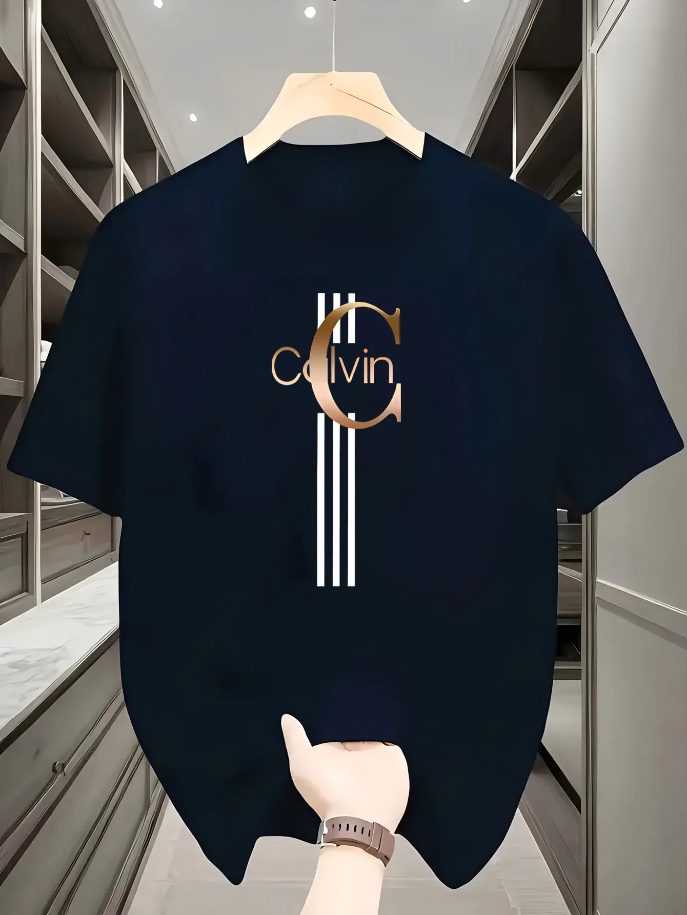 Casual slim fit round neck short sleeved T-shirt top
