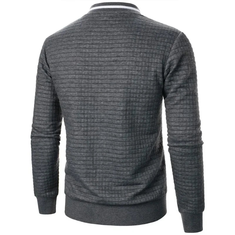 New Men's Long Sleeve Zipper Jacket Stand Up Sweatshirts Outdoor