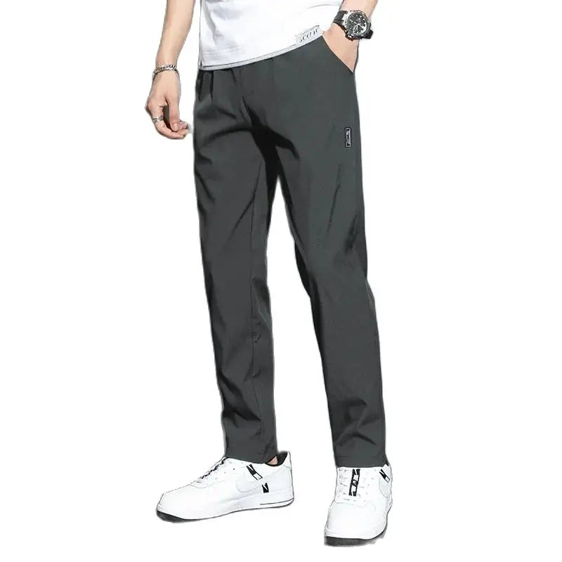Men's Pants New Black Gray Casual Pants Outdoor Elastic