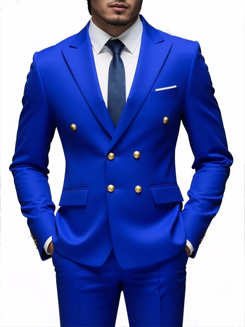 Suit Men's Fashionable Gentleman (Blazer + Trousers)