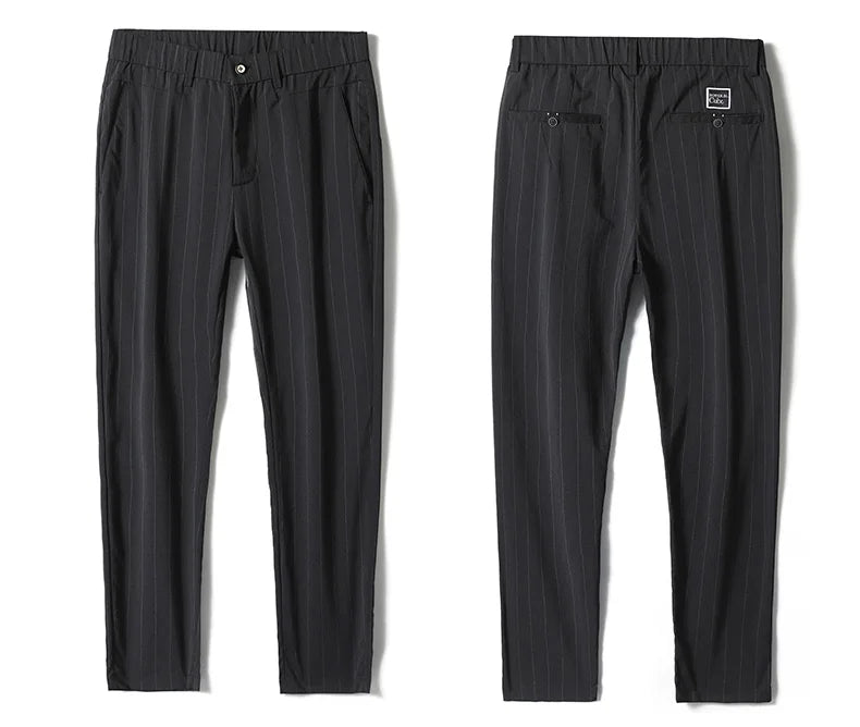 Fashion Casual Pants Men Slim Straight Classic