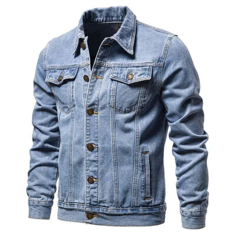 Jackets Fashion Motorcycle Vintage Jeans Jackets Hommes Slim Fit Cotton Casual