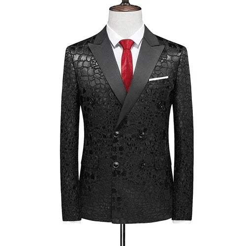 Double-breasted Men's Suit Tuxedo