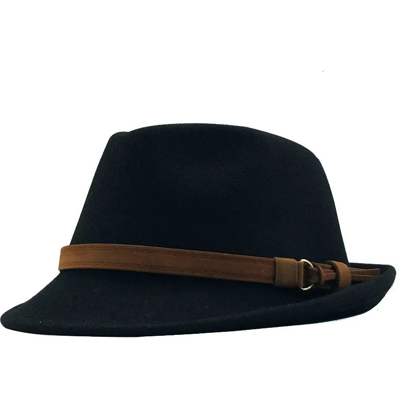 Warm Hats for Men and Women British Retro Jazz Hat Fashion Casual Small Top Hat Classic Panama Hat Simple Gentleman Small Cap