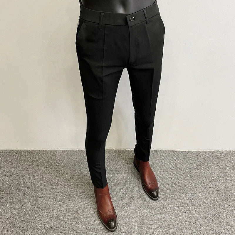 Men Suit Pants Formal Trousers Pantalone Hombre