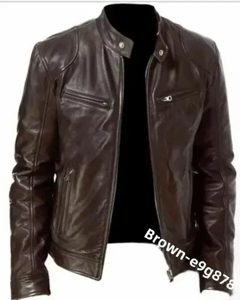 New Fashionable PU Leather Men's Casual Jacket Autumn/Winter