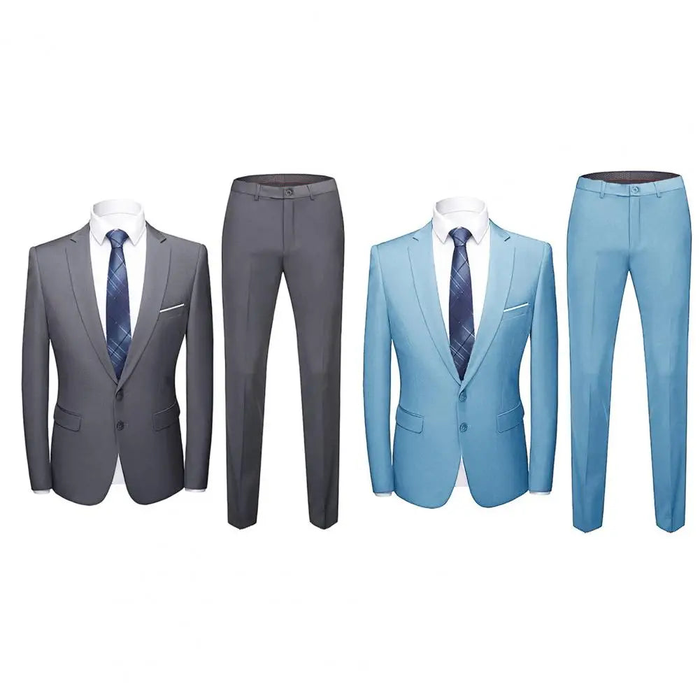 Wedding Suit For Men Set Elegant Blazers Formal 2 Pieces