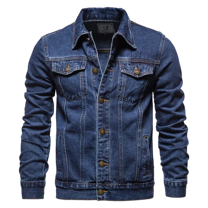Jackets Fashion Motorcycle Vintage Jeans Jackets Hommes Slim Fit Cotton Casual