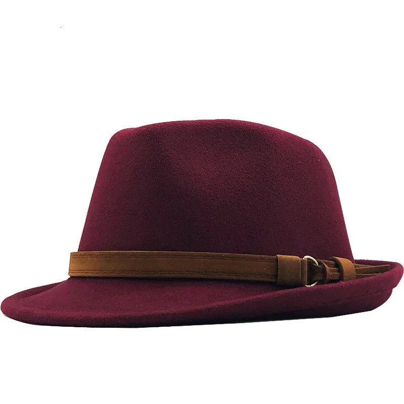 Warm Hats for Men and Women British Retro Jazz Hat Fashion Casual Small Top Hat Classic Panama Hat Simple Gentleman Small Cap