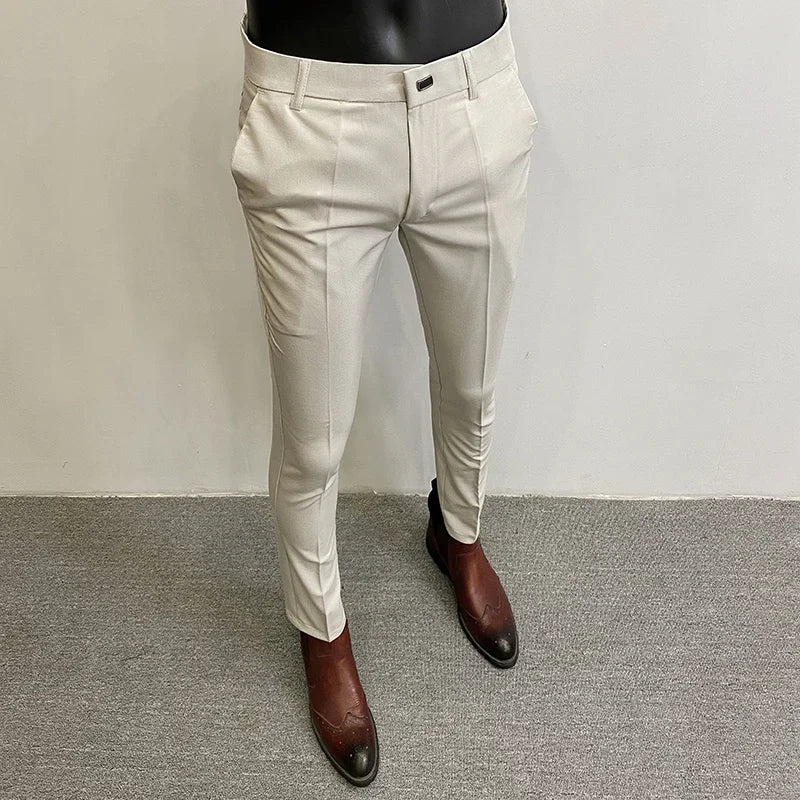 Men Suit Pants Formal Trousers Pantalone Hombre