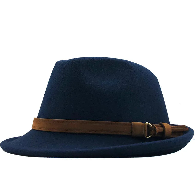 Warm Hats for Men and Women British Retro Jazz Hat Fashion Casual Small Top Hat Classic Panama Hat Simple Gentleman Small Cap