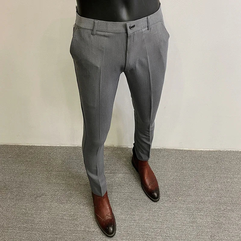 Men Suit Pants Formal Trousers Pantalone Hombre