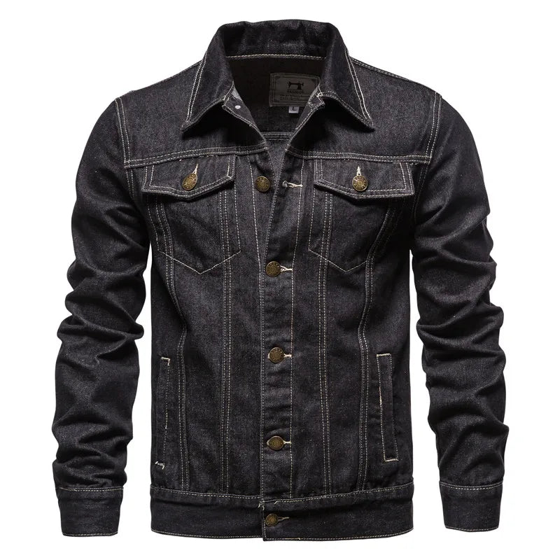 Jackets Fashion Motorcycle Vintage Jeans Jackets Hommes Slim Fit Cotton Casual