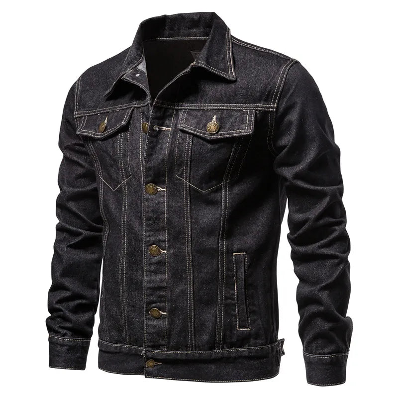 Jackets Fashion Motorcycle Vintage Jeans Jackets Hommes Slim Fit Cotton Casual