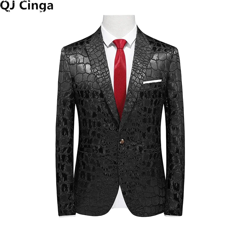 Double-breasted Men's Suit Tuxedo