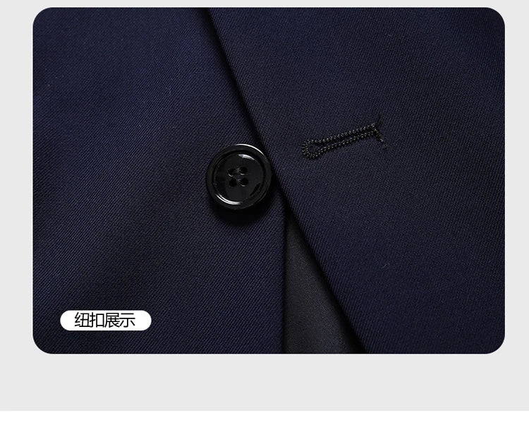 Blazer New Men's Fashion Business Solid Color British Style Professional Work Groom Wedding Dress Best Man Blazer Jacket