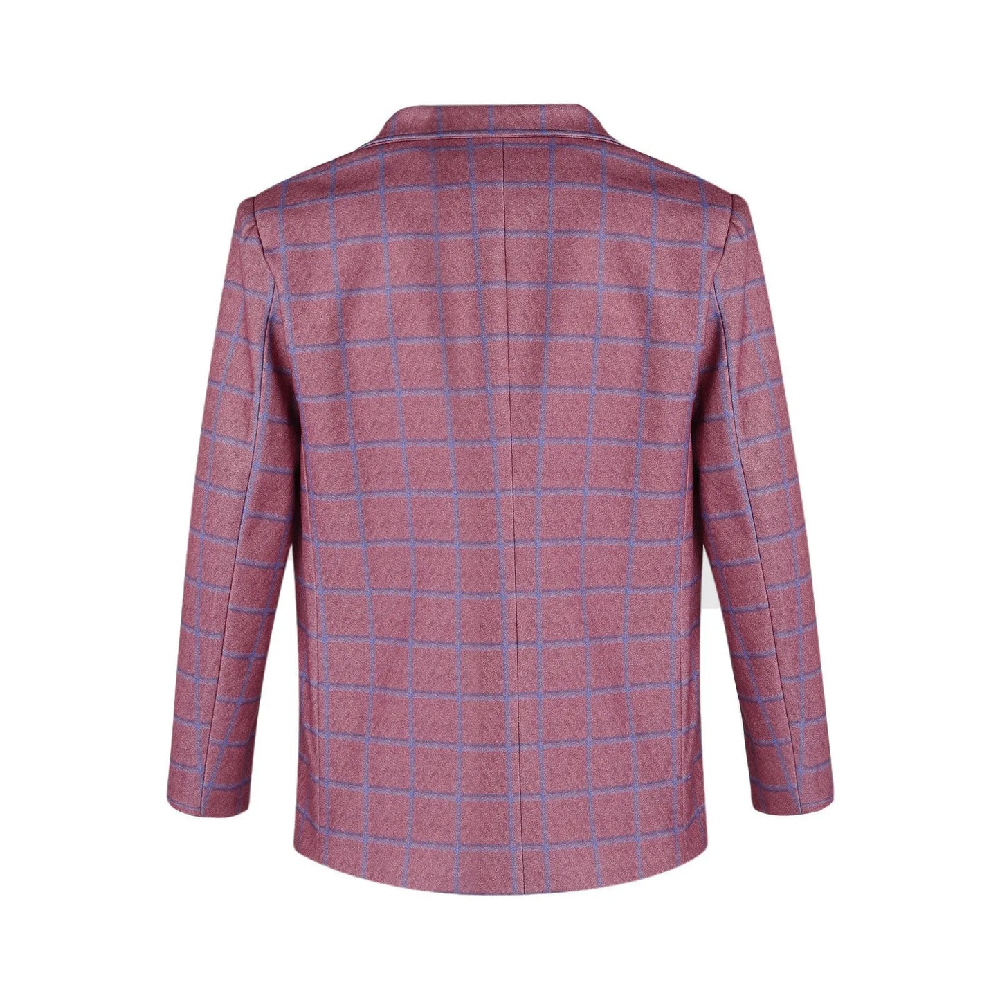 2025 Men's Plaid Blazer Jacket England Style Retro Long Sleeve Business Office Suit Jacket Fashion Simple Outerwear Jacket Male