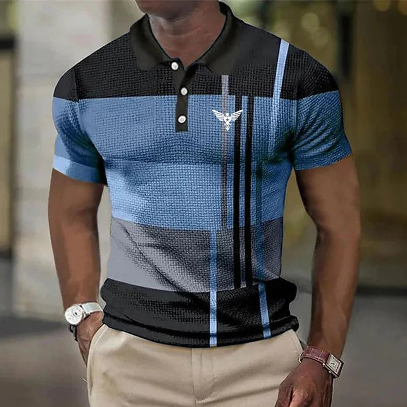Men's Polo T-Shirt Graphic Prints Turndown Outdoor Street