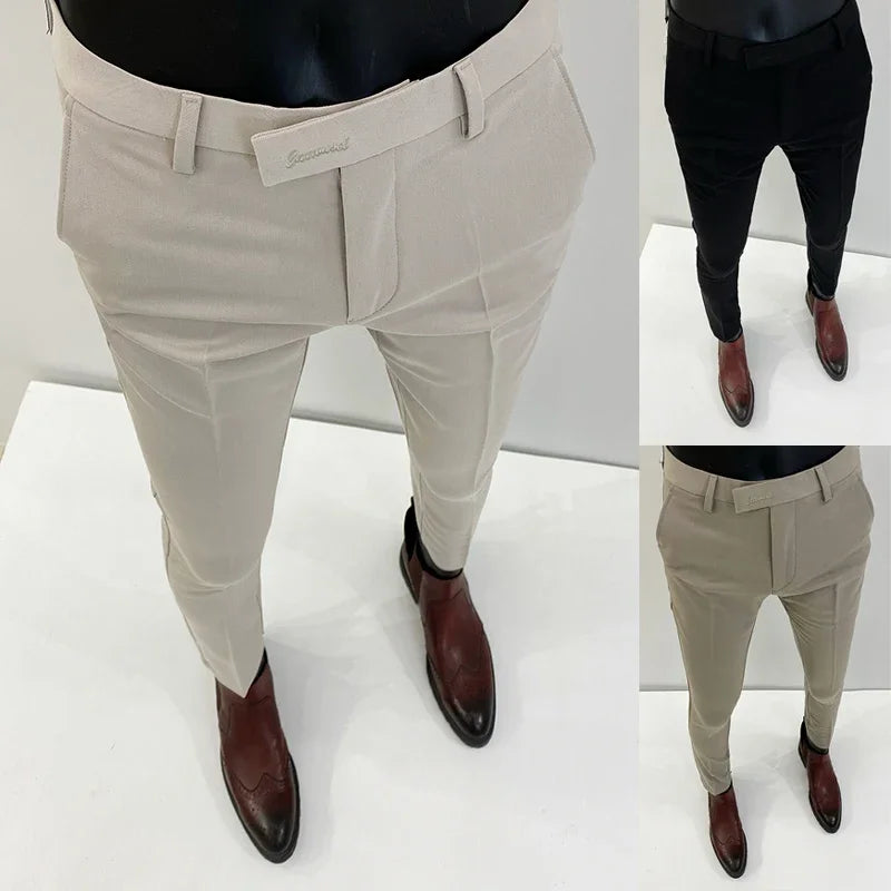 Men Suit Pants Formal Trousers Pantalone Hombre