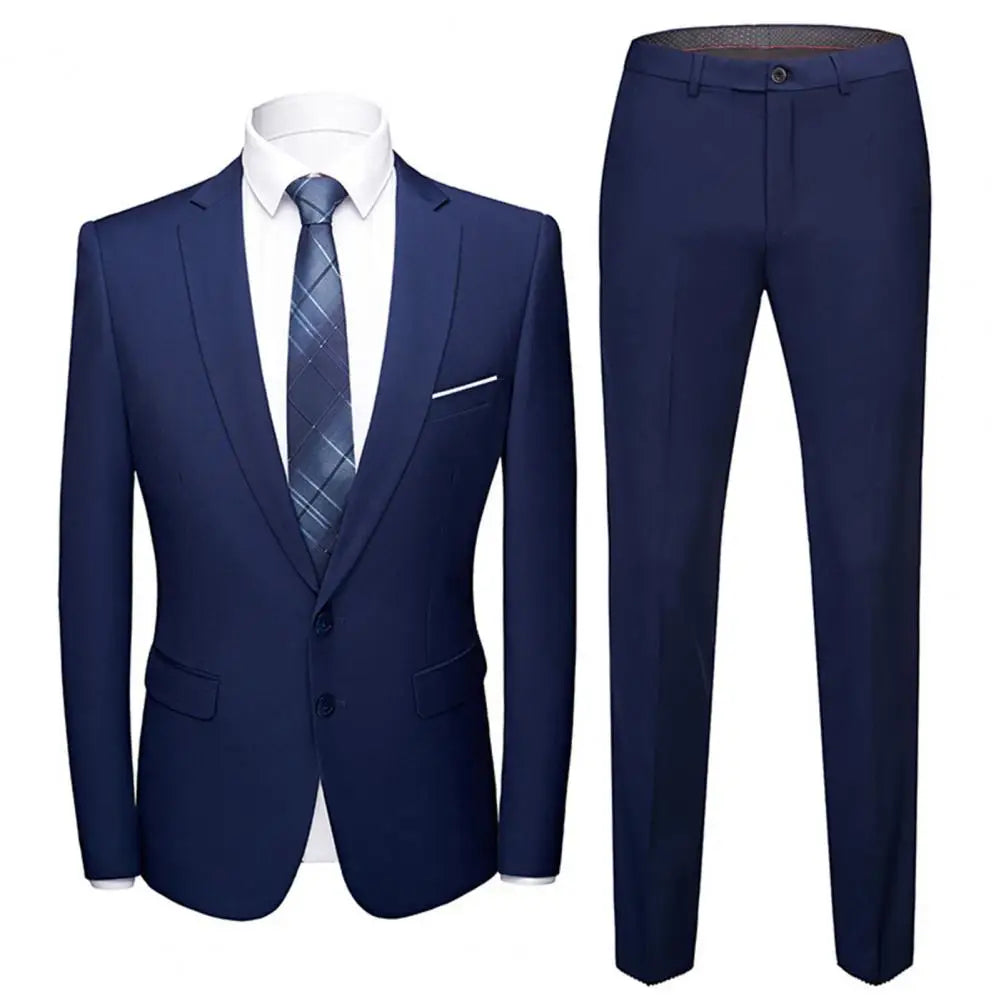 Wedding Suit For Men Set Elegant Blazers Formal 2 Pieces
