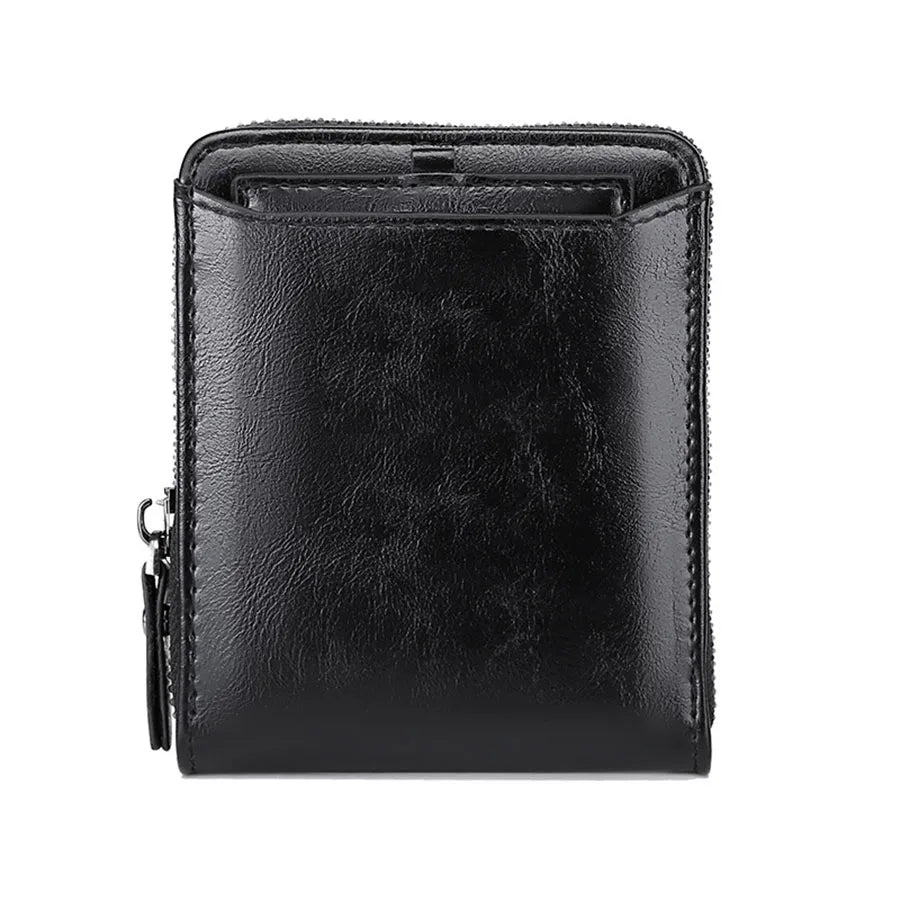 Zipper wallet multifunctional leather wallet credit card holder bag for men and women coin purse