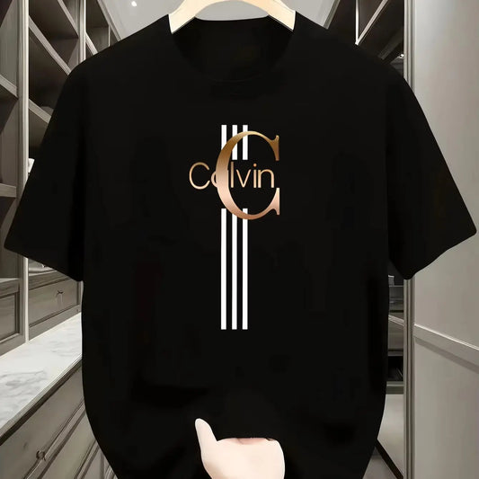 Casual slim fit round neck short sleeved T-shirt top