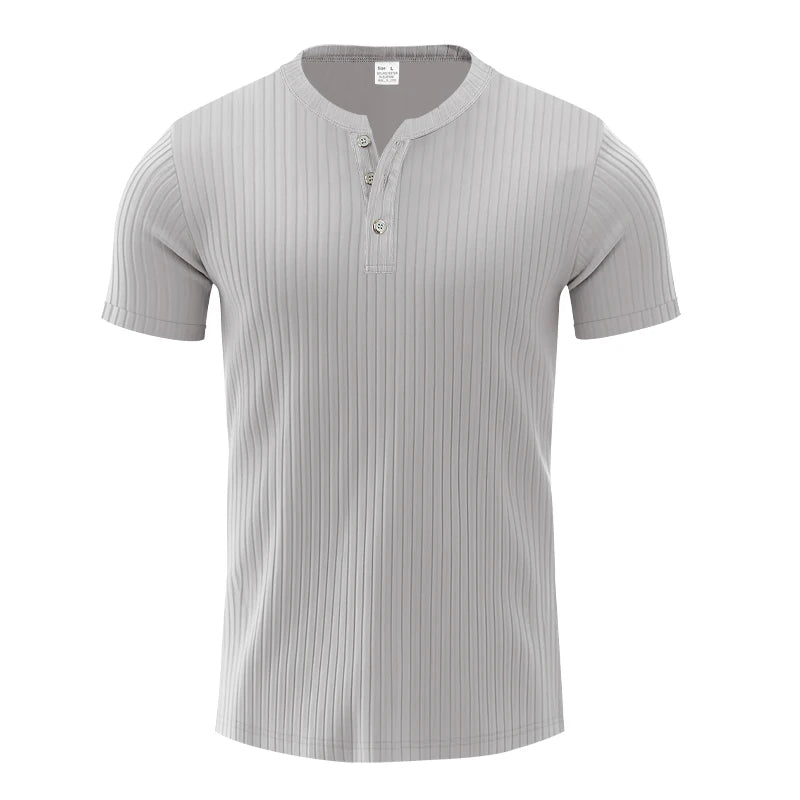Mens Stylish Stripe Knit T-shirt