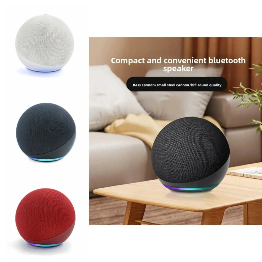 Alaxe Small Bluetooth Speaker Echo Dot 5Th Outdoor Wireless Bluetooth Generation Mini Rgb Speaker Home Subwoofer Spherical