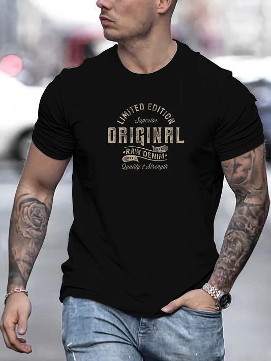 Man short sleeve T-shirt Letter Print Round Neck Breathable Streetwear Oversized Tee Casual Fashion High quality Clothing