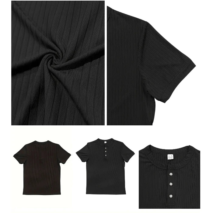 Mens Stylish Stripe Knit T-shirt