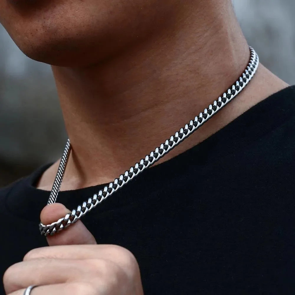Chains Necklace for Men Basic Simple Rapper's Choker Fashion Jewelry Accessories