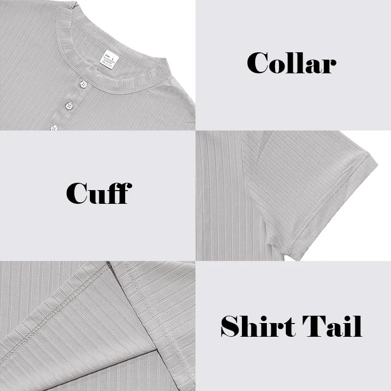 Mens Stylish Stripe Knit T-shirt