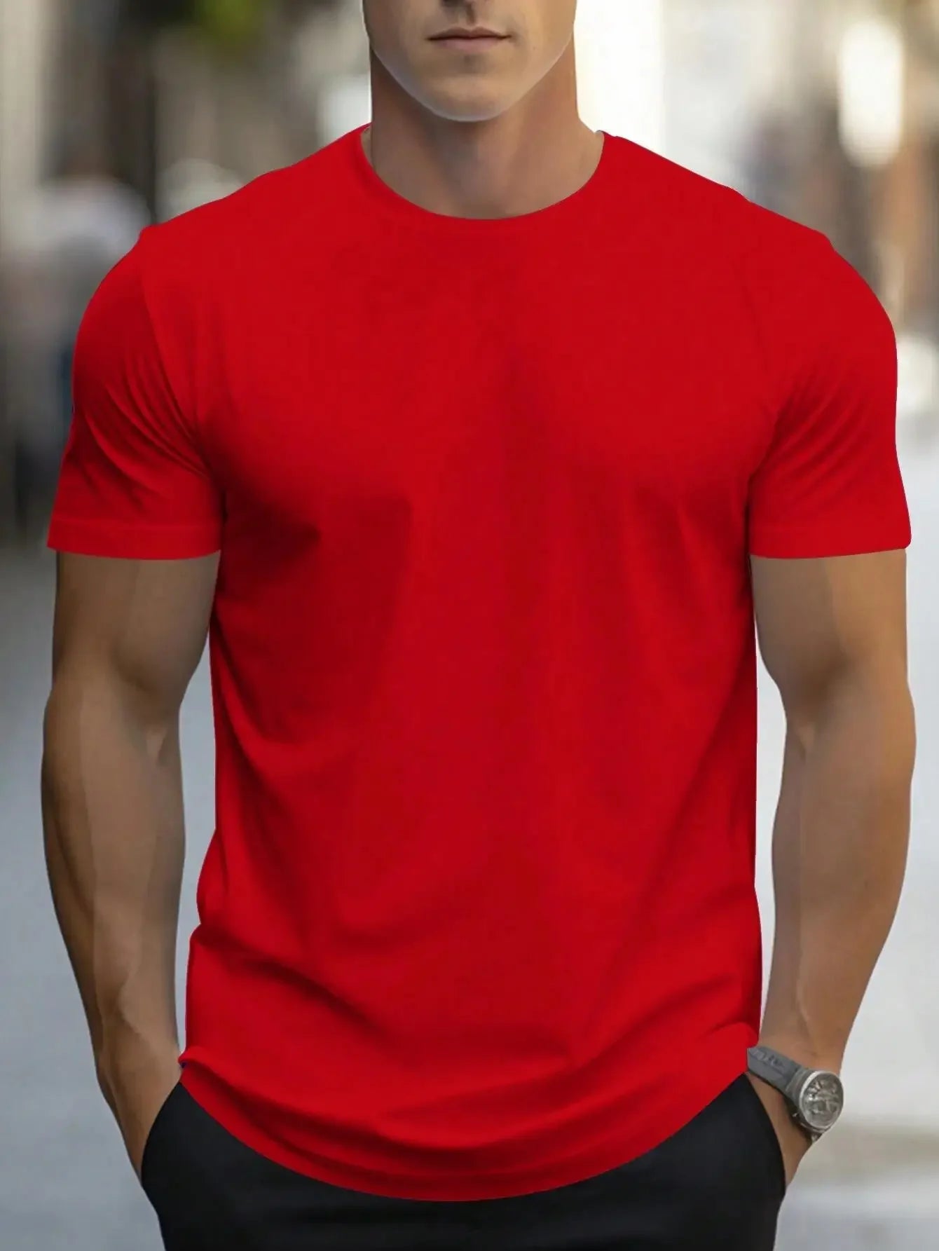 Hot Sale Solid Color High Quality Print T-Shirts