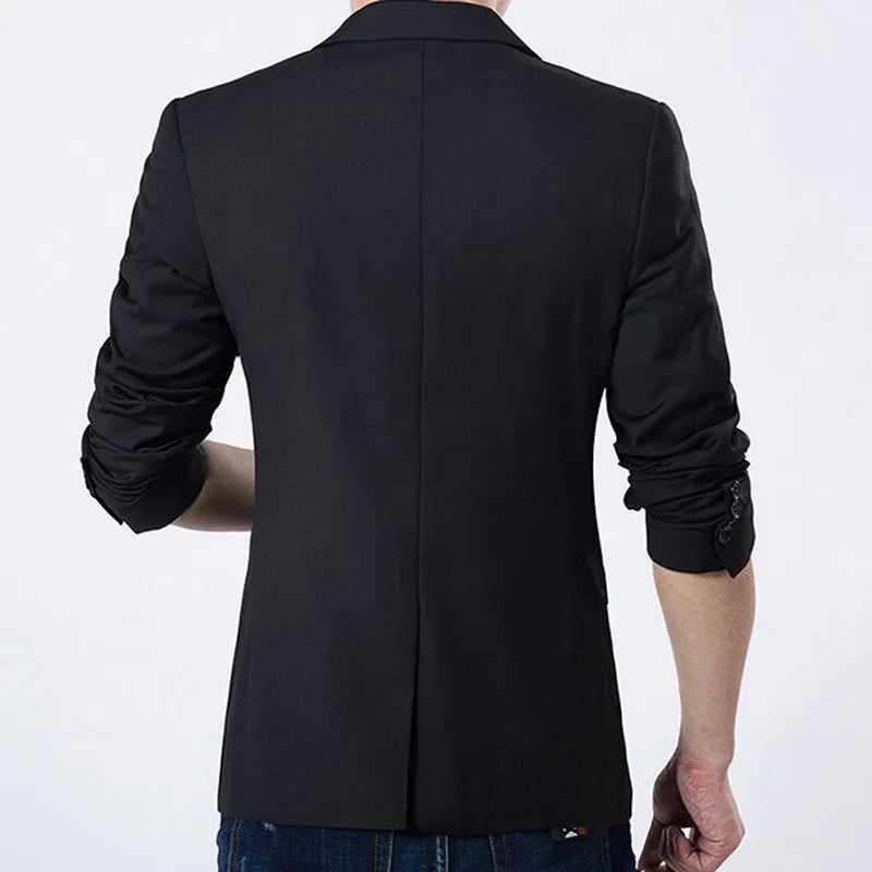 Jacket Suit Coat Men's Formal Casual Cotton blends Business One Button Outwear Lightweight Stylish Slim Fit Suitable