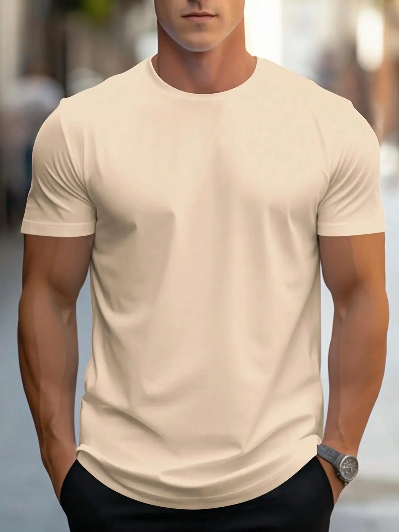 Hot Sale Solid Color High Quality Print T-Shirts